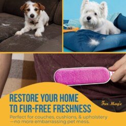 fur magic pet hair remover brush pink