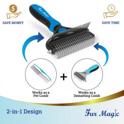Alternative view of Fur Magic Deshedding & Dematting Comb