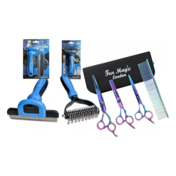 Fur Magic Complete Deshedding, Dematting And Grooming Scissors Set